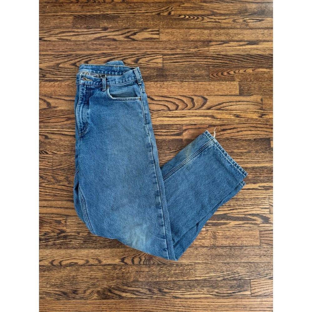 Vintage Carhartt Insulated Flannel Lined Workwear Denim Jeans Pants 36 X 34 - Picture 7 of 8
